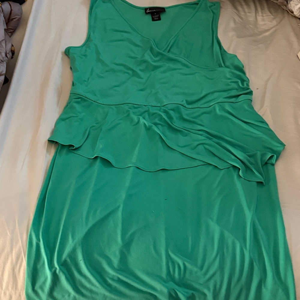 New Directions Teal Midi Dress